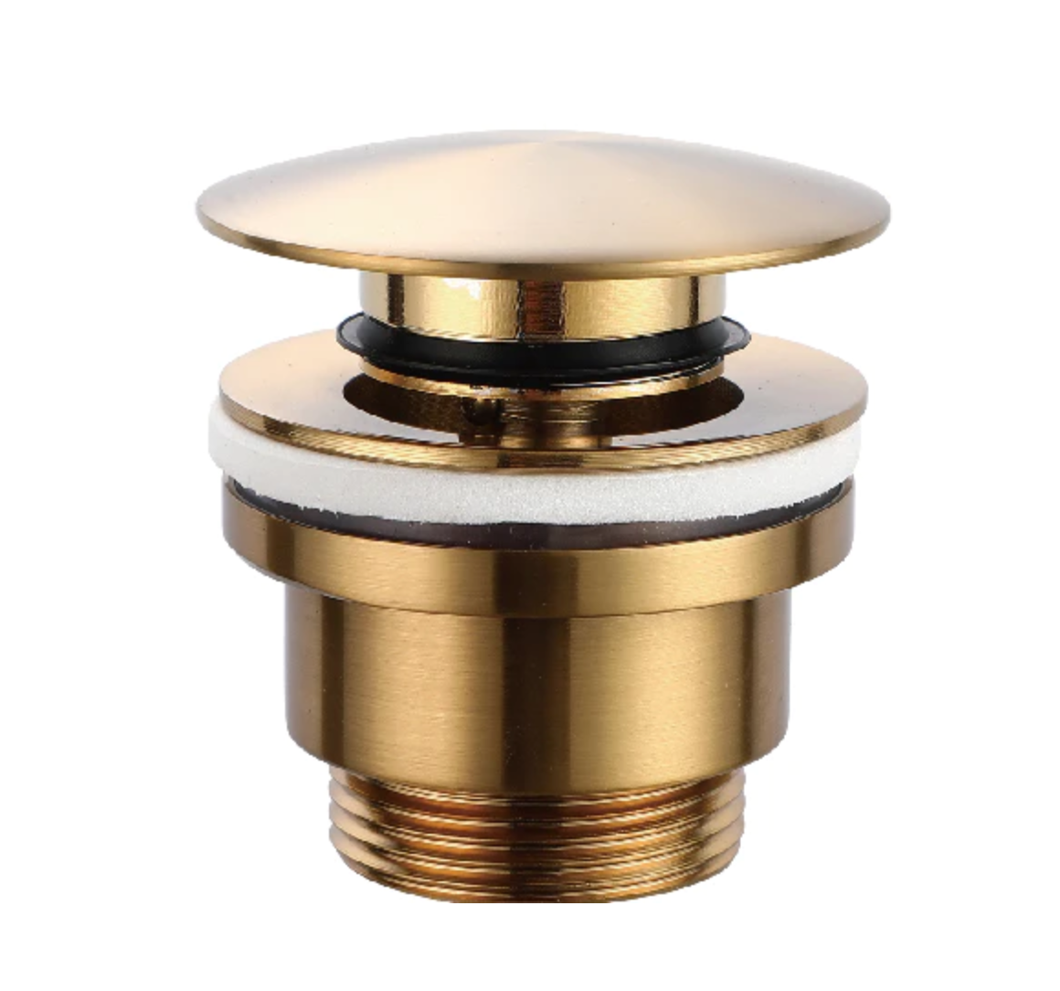 valvula click oro cepillado
